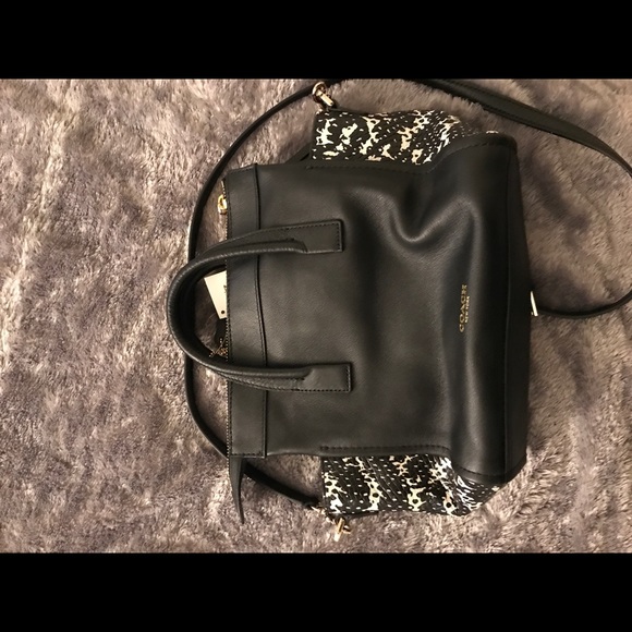 Coach Bleecker 2 Tone Python Mini Riley NWT - Picture 5 of 8